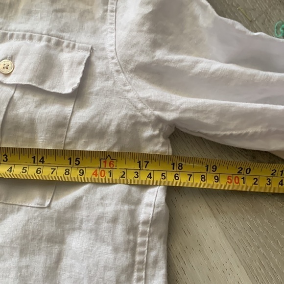 Tommy Bahama Women’s Linen White Button Down Shirt size XS‎ Lagenlook Summer - Picture 8 of 10